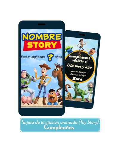 Invitación animada para cumpleaños Toy Story