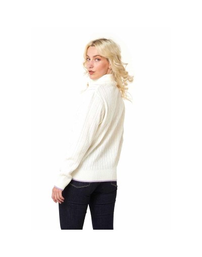 MMC754M08 Camisero Cuello Alto Color Marfil Talla XS SM y ML