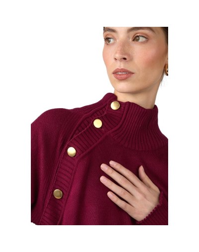OMV864U07 Vestido Danielle Color Vino Tinto Talla Unica