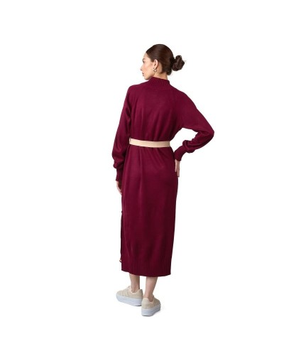 OMV864U07 Vestido Danielle Color Vino Tinto Talla Unica