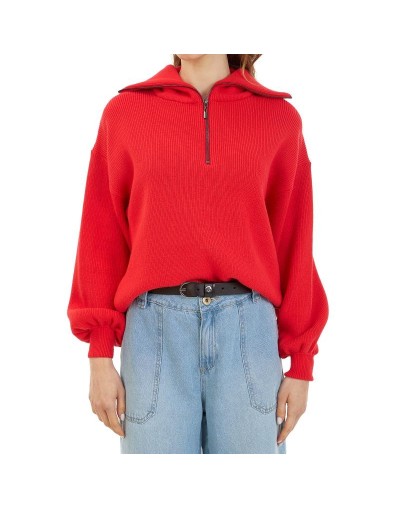CMA777U18 Camisero Punto Ingles Manga Bombacha Color Rojo Talla Unica