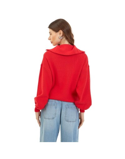CMA777U18 Camisero Punto Ingles Manga Bombacha Color Rojo Talla Unica