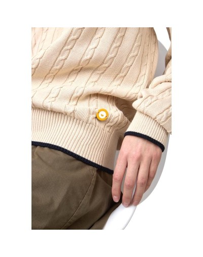 MMA881XS09 Chaqueta Trenzada Color Beige Talla XS SM y ML
