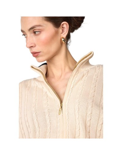 MMA881XS09 Chaqueta Trenzada Color Beige Talla XS SM y ML