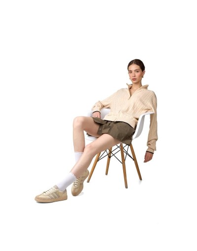 MMA881XS09 Chaqueta Trenzada Color Beige Talla XS SM y ML