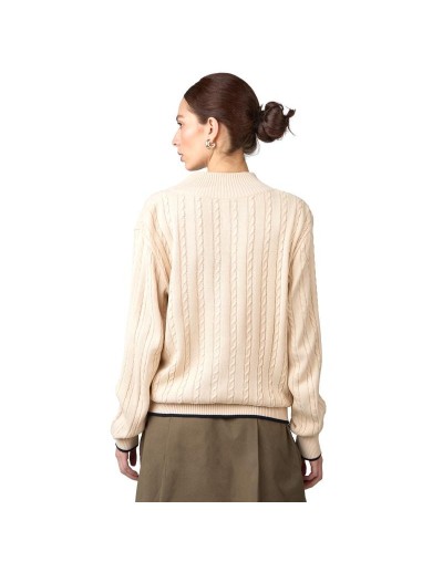 MMA881XS09 Chaqueta Trenzada Color Beige Talla XS SM y ML