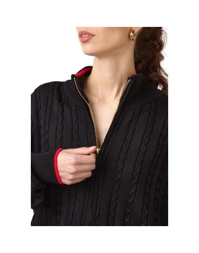 MMA881XS01 Chaqueta Trenzada Color Negro Talla XS SM y ML