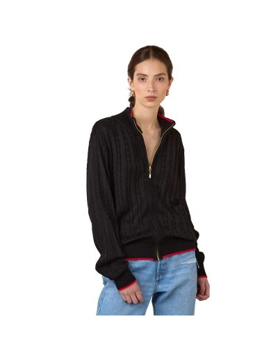 MMA881XS01 Chaqueta Trenzada Color Negro Talla XS SM y ML
