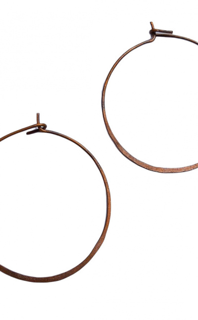 Candongas de cobre aretes de cobre hoops aros