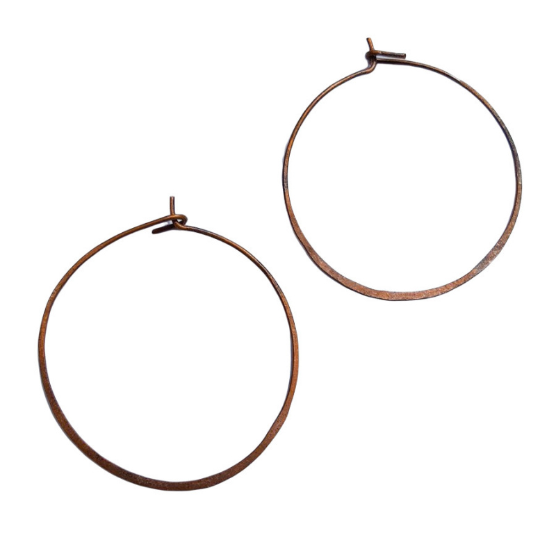 Candongas de cobre aretes de cobre hoops aros
