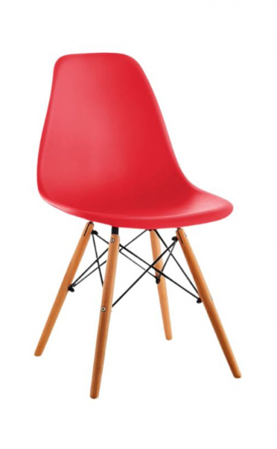 Silla eames clásica roja sillas multifuncionales or desing