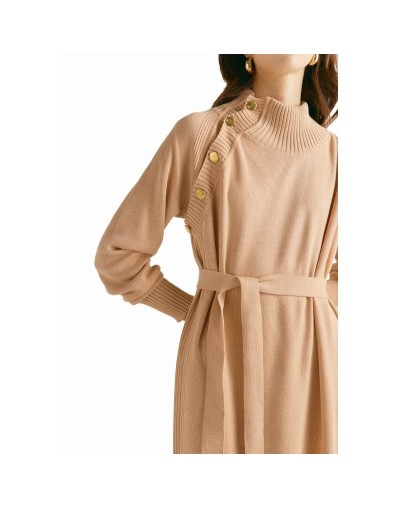 OMV864U09 Vestido Danielle Color Almendra Talla Unica