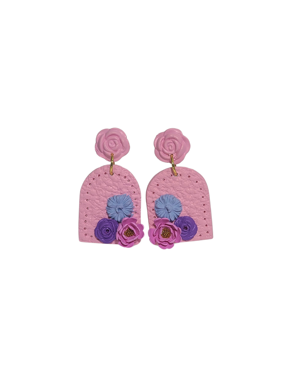 Flores en Cuero Rosado