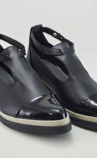 Zapatos para mujer en cuero - Negro