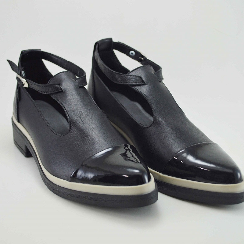 Zapatos para mujer en cuero - Negro