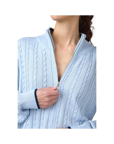 MMA881XS21 Chaqueta Trenzada Color Azul Claro Talla XS SM ML