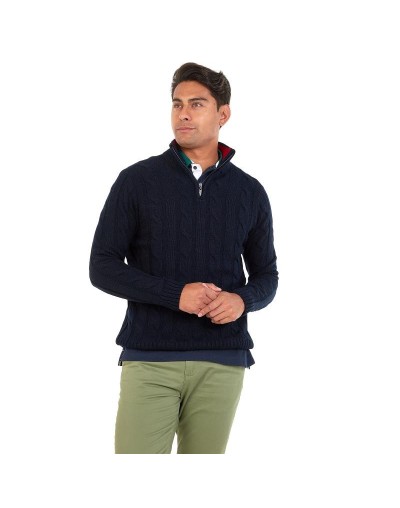 DHA693 Camisero Trenzado Azul Oscuro Talla XS S M L XL