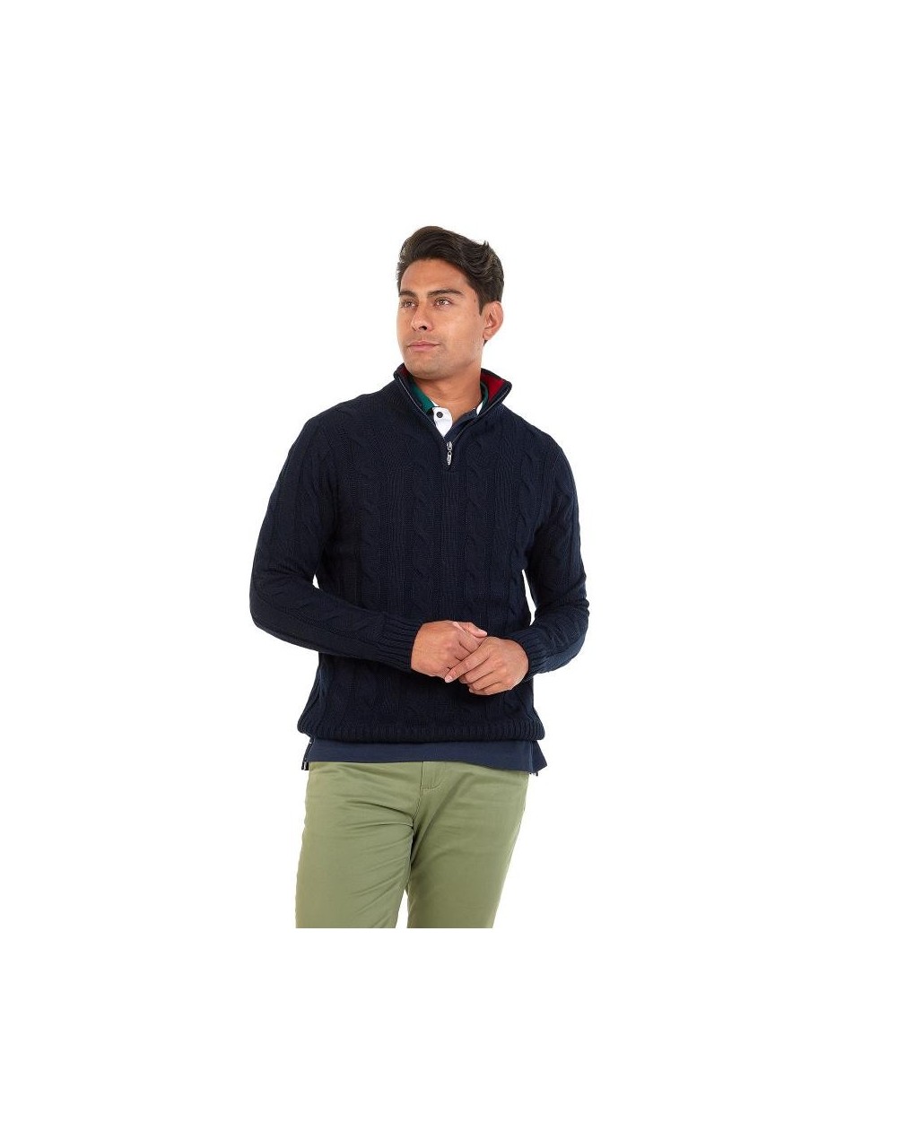 DHA693 Camisero Trenzado Azul Oscuro Talla XS S M L XL