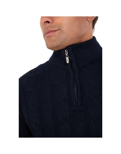 DHA693 Camisero Trenzado Azul Oscuro Talla XS S M L XL