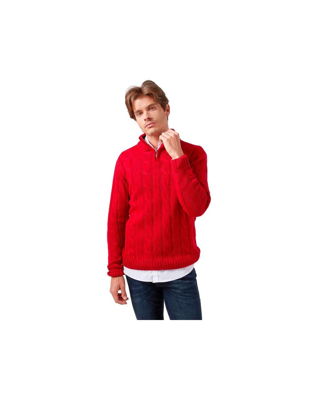 DHA693 Camisero Trenzado Color Rojo Talla XS S M L XL