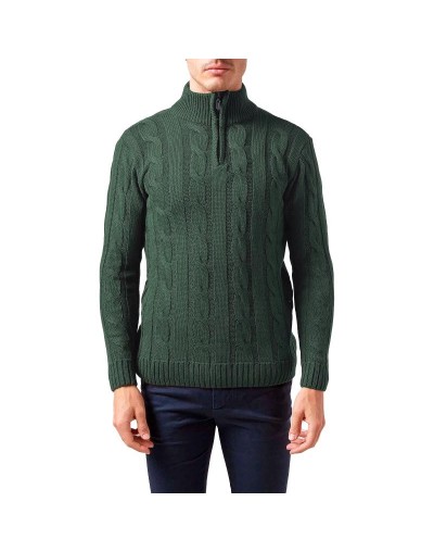DHA693 Camisero Trenzado Color Verde Militar Talla XS S M L XL