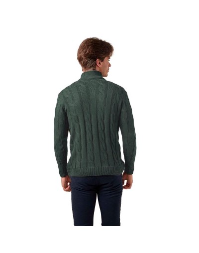 DHA693 Camisero Trenzado Color Verde Militar Talla XS S M L XL