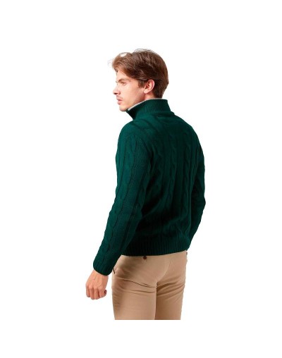 DHA693 Camisero Trenzado Color Verde Botella Talla XS S M L XL