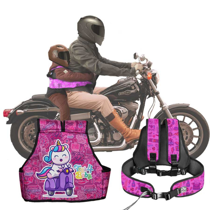 Cinturón de seguridad moto para niños – morado