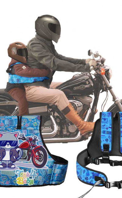 Cinturón de seguridad moto para niños – azul
