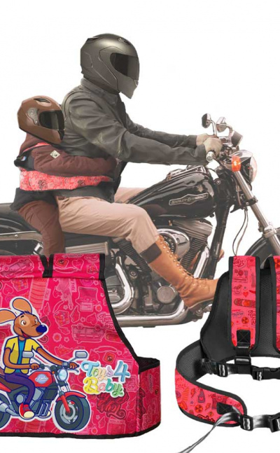 Cinturón de seguridad moto para niños – rojo