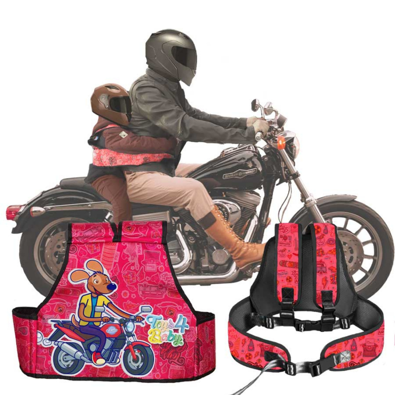 Cinturón de seguridad moto para niños – rojo