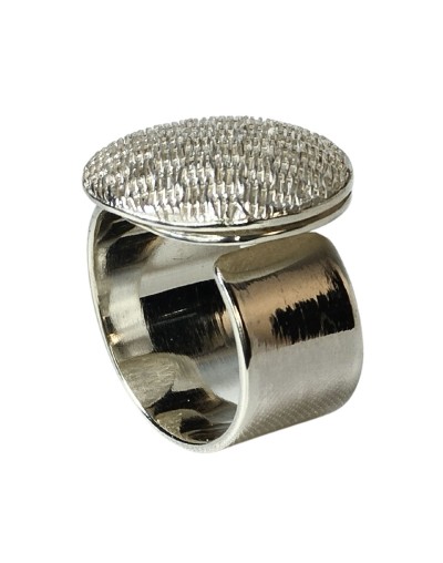 Anillo Chié 1 en plata tejido a mano | Ilú