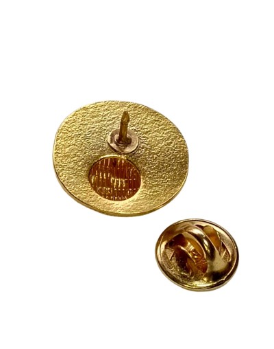 Pin media esfera Chié 1 con baño en oro 24K | Ilú