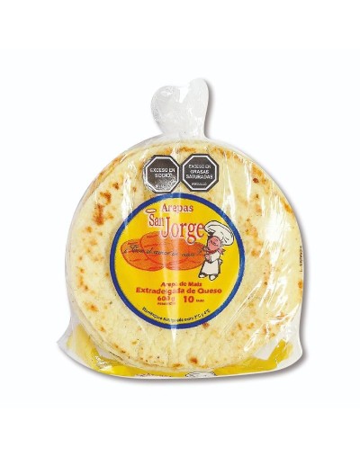 Arepa de Maiz con Queso Extradelgada | Arepas San Jorge
