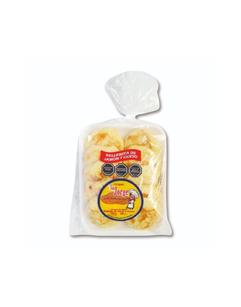 Arepa con Jamón y Queso Tamaño Personal | Arepas San Jorge