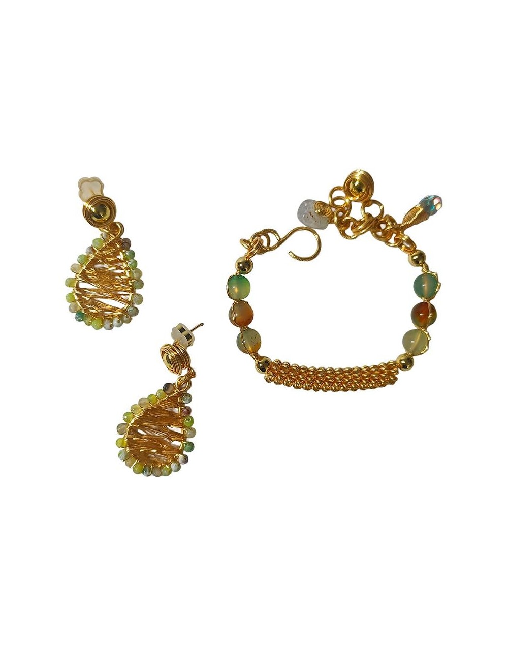 Set de Pulsera y Aretes