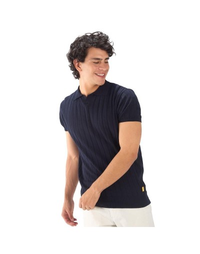 MHC812 Camiseta Polo Canales Color Azul Oscuro Talla S M L XL