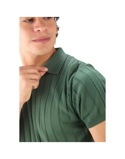 MHC812 Camiseta Polo Canales Color Verde Oliva Talla S M L XL
