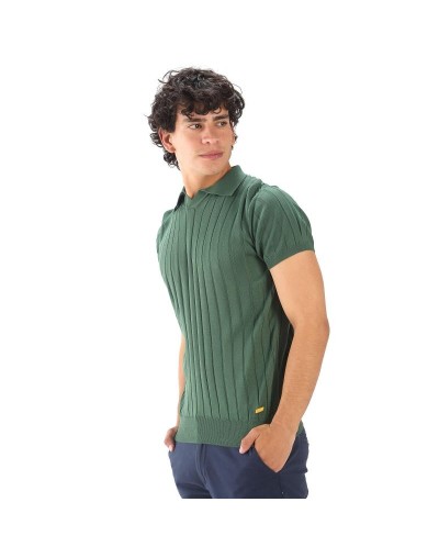MHC812 Camiseta Polo Canales Color Verde Oliva Talla S M L XL