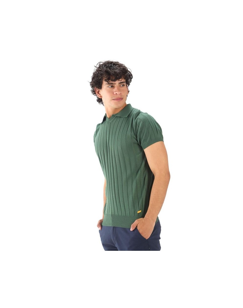 MHC812 Camiseta Polo Canales Color Verde Oliva Talla S M L XL