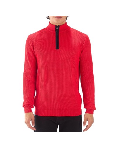 BHA831 Sueter Cuello Alto Punto Ingles Color Rojo Talla S M L XL