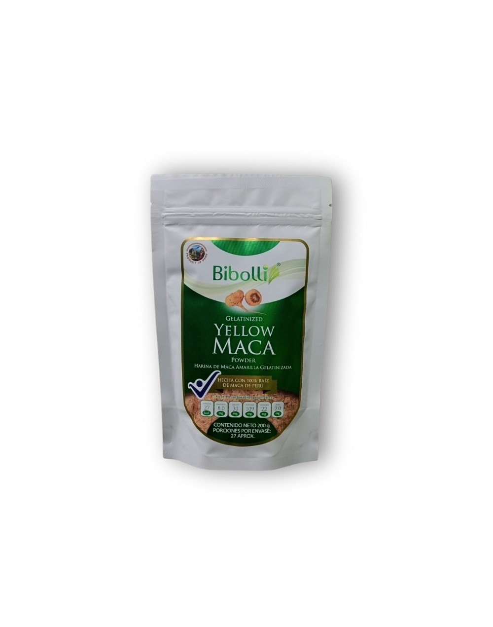 MACA AMARILLA EN POLVO GELATINIZADA 100 PURA
