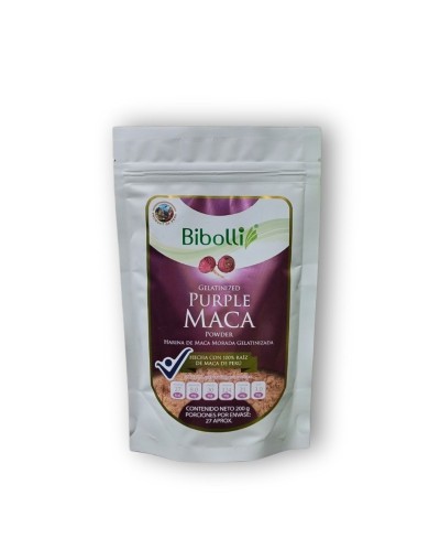 MACA MORADA EN POLVO GELATINIZADA 100% PURA