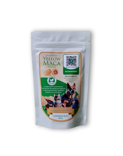 MACA PET AMARILLA EN POLVO GELATINIZADA 100% PURA