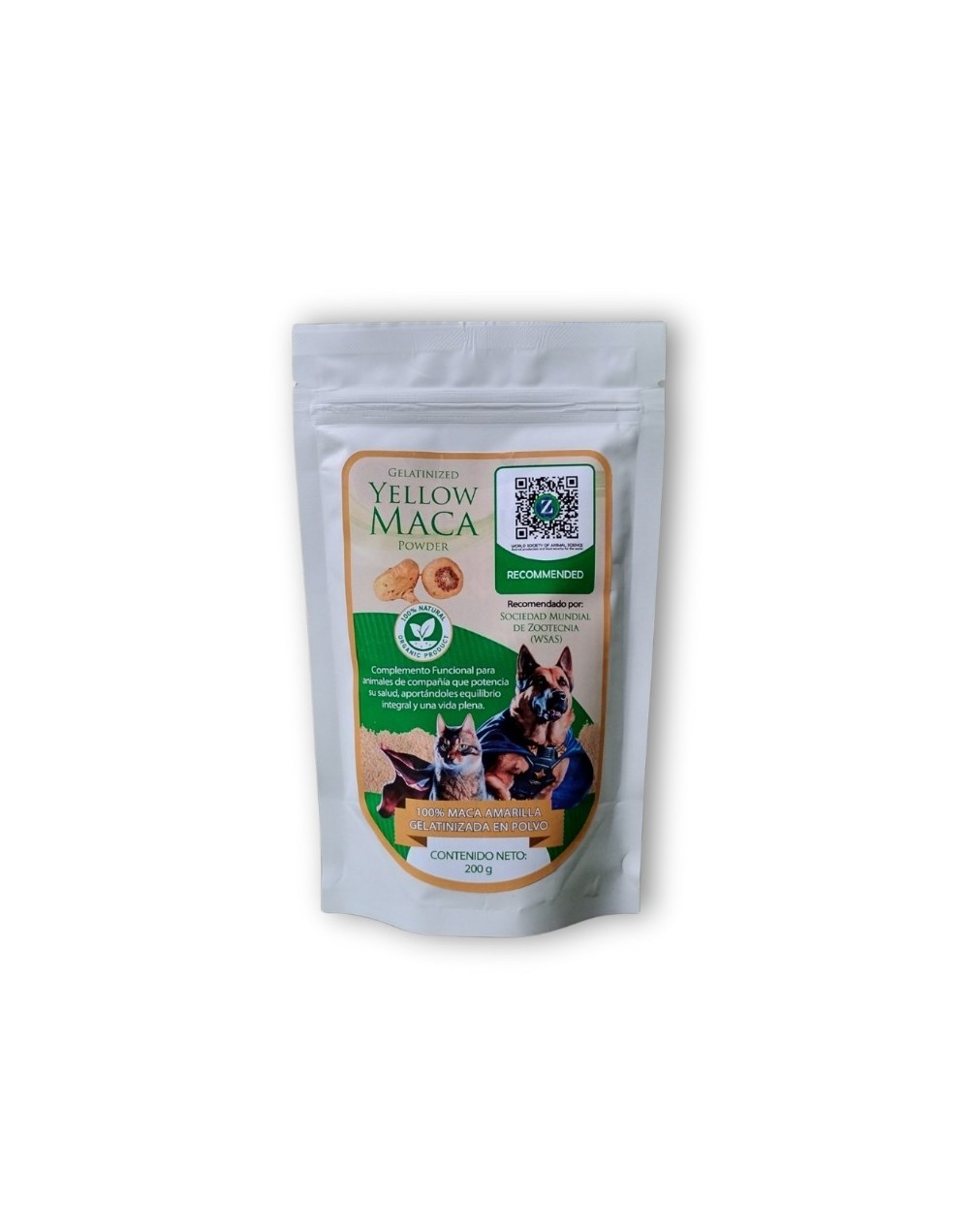 MACA PET AMARILLA EN POLVO GELATINIZADA 100% PURA