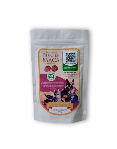 MACA PET MORADA EN POLVO GELATINIZADA 100% PURA