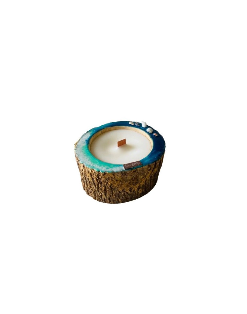 Vela en tronco de madera - MARE - grande