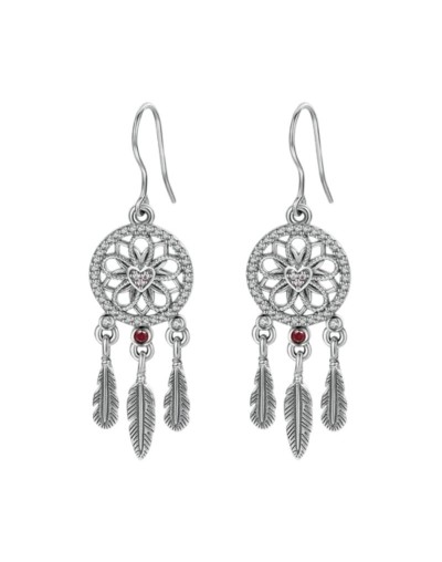 Energía Aretes Mandala  roja