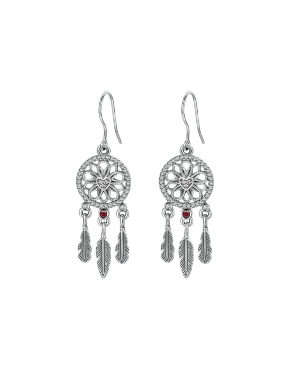 Energía Aretes Mandala  roja
