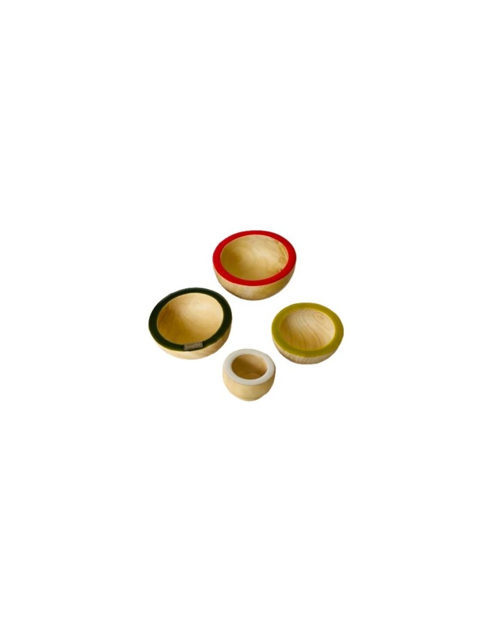 SET de 4 Bowls de madera - salseras